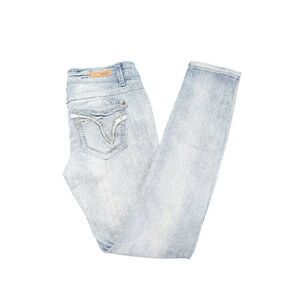Bongo Jeans Light Wash Distressed Straight Leg Blue Denim Women's 7